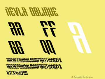 Nevla Oblique Version 1.00;November 10, 2020;FontCreator 12.0.0.2563 64-bit图片样张
