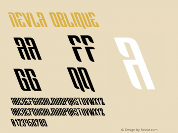 Nevla Oblique Version 1.00;November 10, 2020;FontCreator 12.0.0.2563 64-bit图片样张