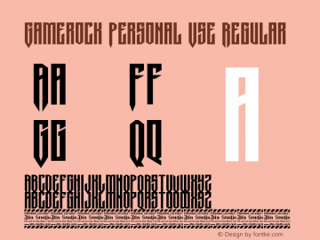 Gamerock Personal Use Version 1.00;November 17, 2020;FontCreator 13.0.0.2683 64-bit Font Sample