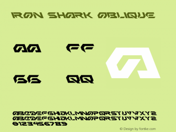 Iron Shark Oblique Version 1.00;November 18, 2020;FontCreator 12.0.0.2563 64-bit图片样张