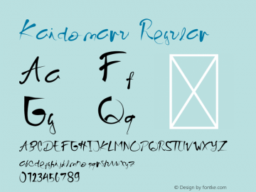 Kaidomaru Version 1.002;Fontself Maker 3.5.4 Font Sample