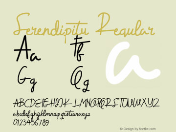Serendipity Version 1.00;December 1, 2020;FontCreator 12.0.0.2525 64-bit Font Sample