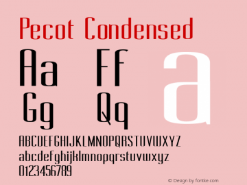 Pecot Condensed 1.02图片样张