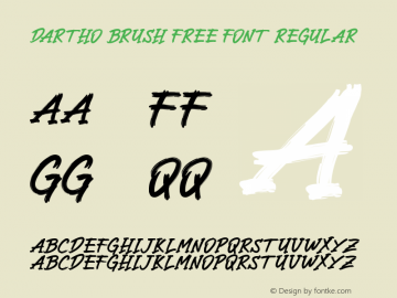 Dartho Brush Free Font Regular 1.000图片样张