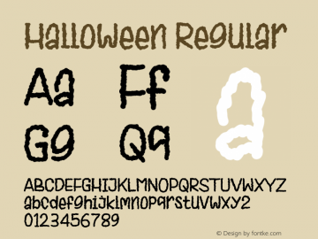 Halloween Version 1.001;Fontself Maker 3.5.1图片样张