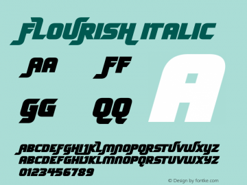 FLOURISH Italic Version 1.00;January 28, 2021;FontCreator 12.0.0.2567 64-bit图片样张