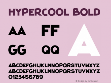 HyperCool Bold Version 1.014;Fontself Maker 3.5.4图片样张