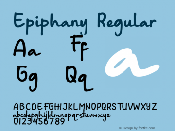 Epiphany Version 1.00;November 28, 2020;FontCreator 12.0.0.2567 64-bit Font Sample