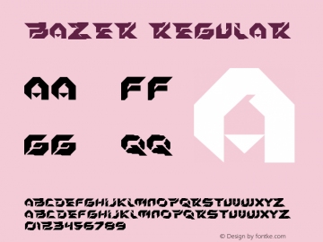 Bazer Version 1.003;Fontself Maker 3.5.1 Font Sample