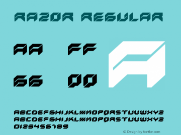 Razor Version 1.002;Fontself Maker 3.5.1 Font Sample