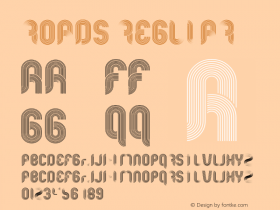 Roads Version 1.003;Fontself Maker 3.5.1 Font Sample