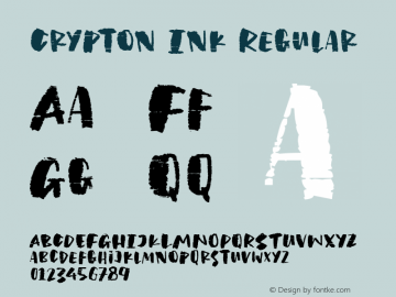 Crypton Ink Version 1.000 Font Sample