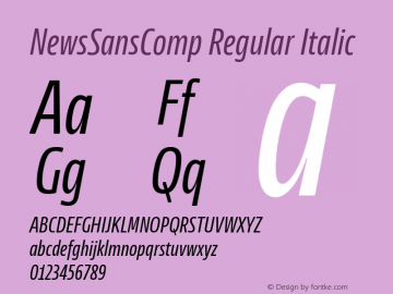 NewsSansComp Regular Italic Version 1.100图片样张