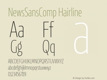 NewsSansComp Hairline Version 1.100图片样张