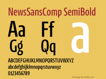 NewsSansComp SemiBold Version 1.100图片样张