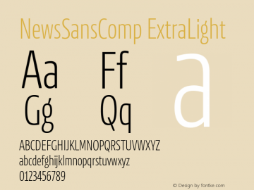 NewsSansComp ExtraLight Version 1.100图片样张