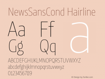 NewsSansCond Hairline Version 1.100图片样张