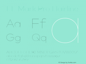 FF Mark Pro Hairline 7.504 Font Sample