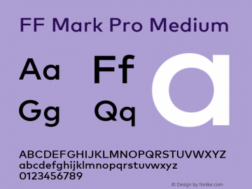 FF Mark Pro Medium 7.504 Font Sample
