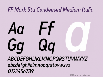 FF Mark Std Condensed Medium Italic 7.504图片样张