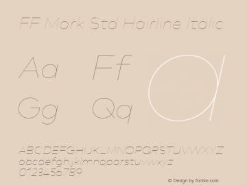 FF Mark Std Hairline Italic 7.504图片样张