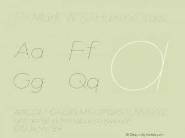 FF Mark W1G Hairline Italic 1.00, build 8, g2.6.4 b1272, s3图片样张