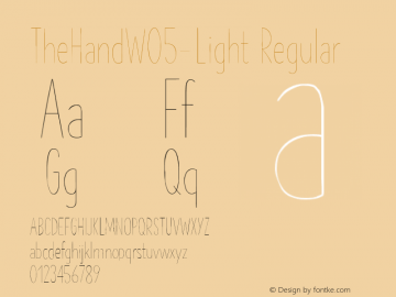 The Hand W05 Light Version 6.00 Font Sample