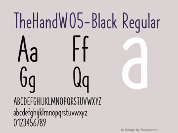 The Hand W05 Black Version 6.00 Font Sample