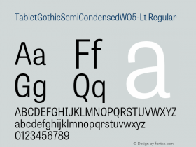 Tablet GothicSemiCondensedW05Lt Version 1.0 Font Sample