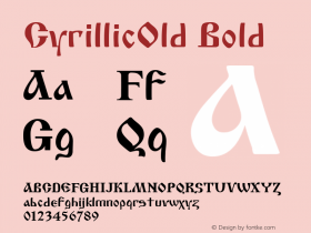 CyrillicOld Bold 1.0 Wed Apr 07 08:48:43 1993 Font Sample