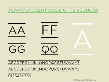 Town 70 Accent W05 Light 2 Version 1.00 Font Sample