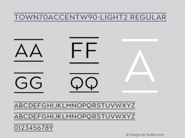 Town 70 Accent W90 Light 2 Version 1.00 Font Sample
