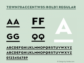 Town 70 Accent W05 Bold 1 Version 1.00 Font Sample