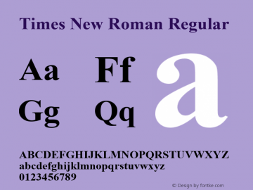 Times New Roman W15 Bold Version 6.87图片样张