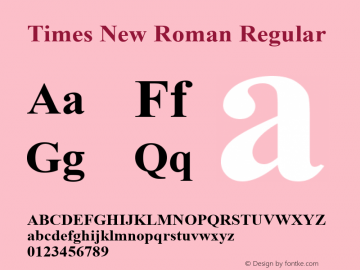 Times New Roman W07 Bold Version 6.87图片样张