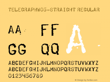 Telegraph W05 Straight Version 2.10 Font Sample