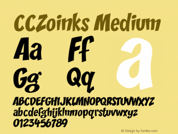 CCZoinks Medium 001.000 Font Sample