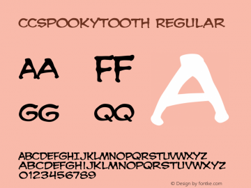 CCSpookytooth Regular 001.000 Font Sample