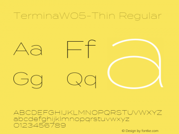 Termina W05 Thin Version 1.00 Font Sample