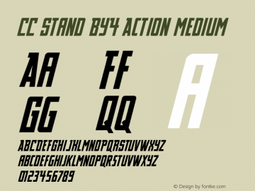 CC Stand By4 Action Medium 001.000 Font Sample