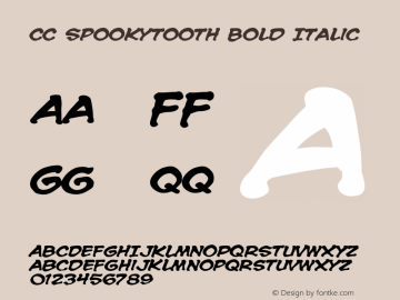 CC Spookytooth Bold Italic 001.000图片样张