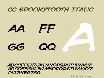 CC Spookytooth Italic 001.000图片样张