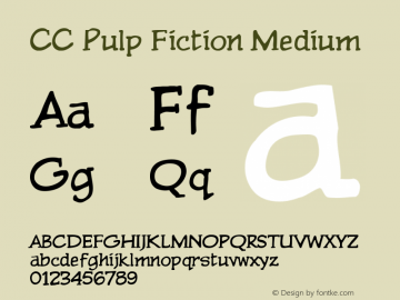 CC Pulp Fiction Medium 001.000 Font Sample