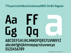 TTSupermolotNeueCondensedW05DmBd Version 1.00图片样张