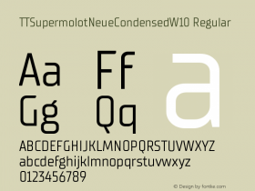 TT Supermolot Neue CondensedW10 Version 1.00 Font Sample