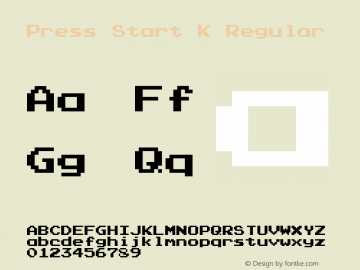 Press Start K Regular Version 1.01图片样张
