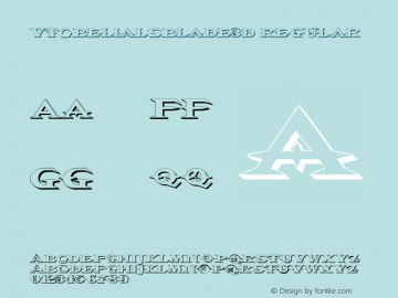 VTCBelialsBlade3d regular 1999; 1.0, initial release Font Sample