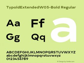 Typold Extended W05 Bold Version 1.001 Font Sample