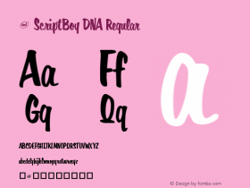 1 ScriptBoy DNA Regular Macromedia Fontographer 4.1 2/7/99图片样张