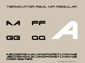 Terminator Real NFI Regular 1.0 Font Sample